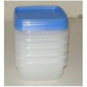 Food Container 0.75L 11x11cm H 9.5cm 5pcs Clear plastic Guaranteed 