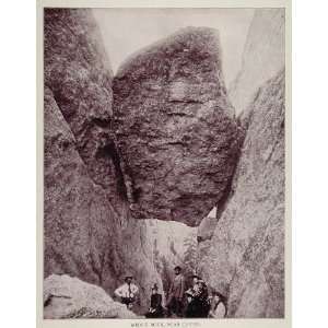  1893 Print Wedge Rock Custer City South Dakota People 