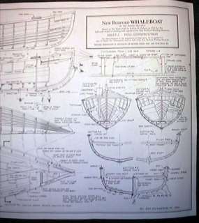 MODEL SHIPWAYS New Bedford Whaleboat PLANS  