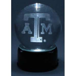 Texas A&m Logo Etched In Crystal, Base Musical And Lit. Schools Fight 