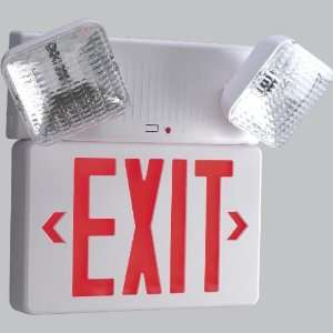    White and Red Emergency Lights and Exit Sign