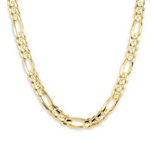  14k Gold Figaro Chain Open Link New Necklace 6.1mm 