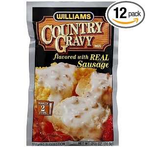 WILLIAMS Gravy Mix with Sausage, 2.5 Ounce (Pack of 12)  