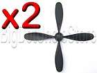261a 2x 4 Bladed Propellers 6520 ShaftØ2mm w/nut for Rubber band 