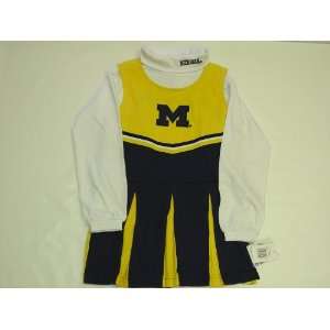  Michigan Wolverines NCAA Yellow Cheerleader Dress size 6X 