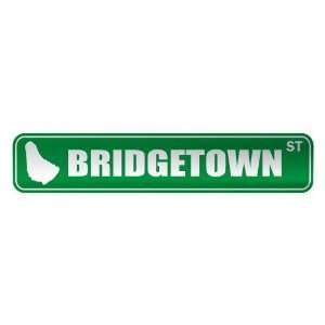   BRIDGETOWN ST  STREET SIGN CITY BARBADOS