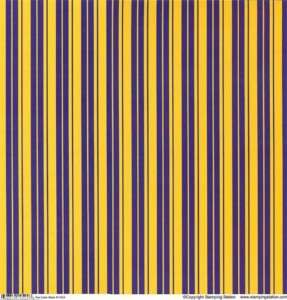 Gold and Royal Blue Two Color Stripe Scrapbooking Paper  