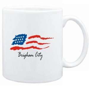  Mug White  Brigham City   US Flag  Usa Cities Sports 