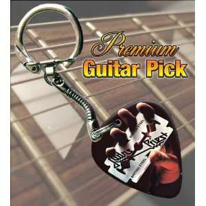  Judas Priest British Steel Premium Guitar Pick Keyring 