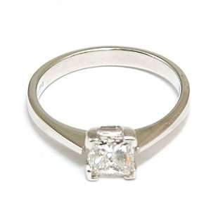  Princess Cut Diamond Ring 18ct Gold 0.94ct Size N Size 6.5 