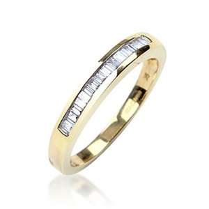   Baguette Diamond Half Eternity Ring in 18ct Yellow Gold, Ring Size 7