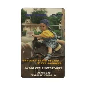    Toddler On Horse Ride A Winner GTS Telecard World 1994 Promo