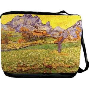  Van Gogh Art A Meadow in the Mountains Messenger Bag   Book 