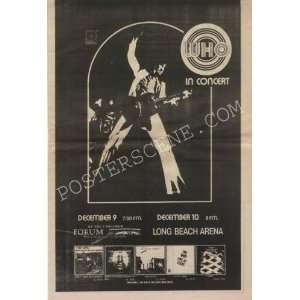  The Who Forum Original Concert Poster Ad 1971