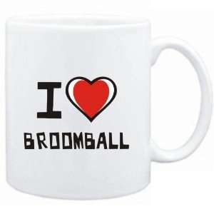  Mug White I love Broomball  Sports