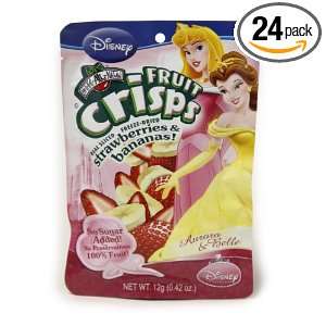 Brothers All Natural Princess Strawberry and Banana Crisps, 24 Pouches 