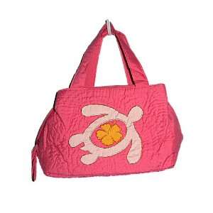    HAWAIIAN QUILTED HONU TURTLE LUNCH BAG PINK 