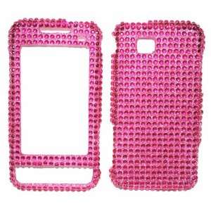  New Pink Sparkling Rhinestones Full Diamond Bling Samsung A867 