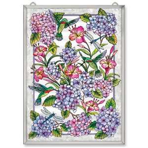  Amia Window Décor Panel Features a Colorful Hydrangea and 