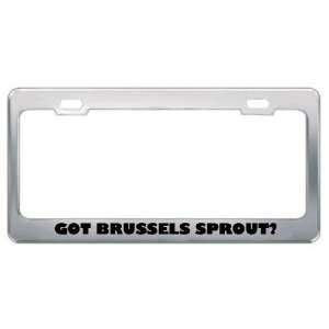 Got Brussels Sprout? Eat Drink Food Metal License Plate Frame Holder 