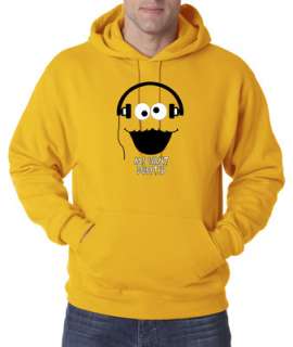 Cookie Monster Cartoon Dubstep Music DJ Face 50/50 Pullover Hoodie 