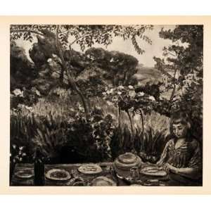  1939 Photogravure Pierre Bonnard Lunch Garden Picnic Tree 