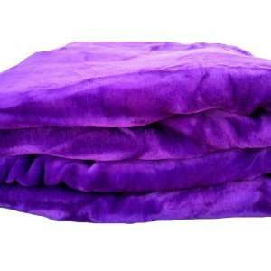 King Size Solid Purple Korean Mink Blanket 