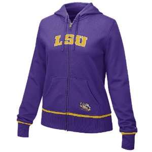 LSU Tigers Womens Purple FZ Full Zip Embroidered Hoody By 