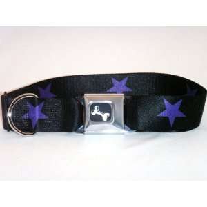 Buckle Down Star Black/Purple Large 15 26 Dog Collar W31964 L