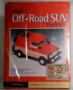 Off Road SUV 4 X 4 Craft Kit Model Wood Parts Paint NIB  