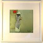 Asian Art Acrylic on Canvass Print Vietnamese Lady in Costume Framed
