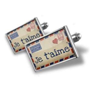 Cufflinks I Love You French Love Letter from France   Hand Made Cuff 