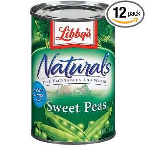 Libbys Naturals Sweet Peas, 15 Ounce Cans (Pack of 12)  