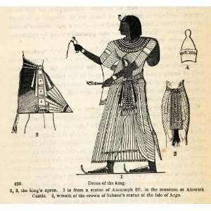   Clothing Amunoph Archaeology   Original Woodcut