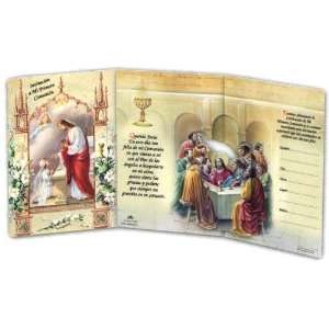  100 Tri Fold First Communion Invitations in Spanish (Made in Italy 