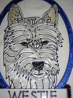 Dog (Dif.Breed) Stained Glass Panel~SilverCreek~$50~NEW  