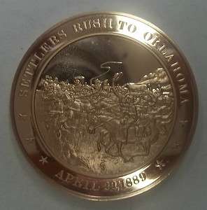 Settlers Rush to Oklahoma Medal Nice Take a Look  