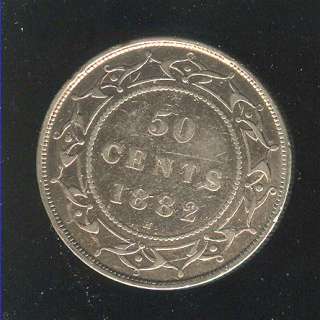 1882 Newfoundland 50 cents F or + BD42  