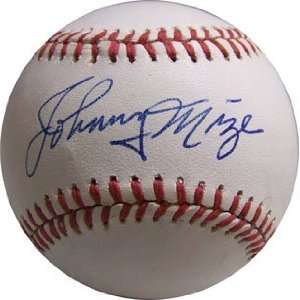  Johnny Mize Autographed Baseball
