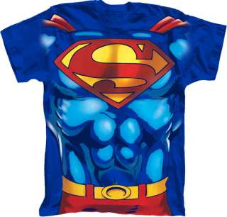 Superman Man Of Steel T Shirt Costume  