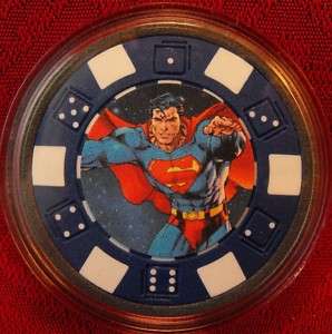 Superman *RARE* POKER CHIP CARD GUARD PROTECTOR  