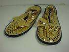 Adult Gold Sequin Clown Slippers Shoes Funny Costume