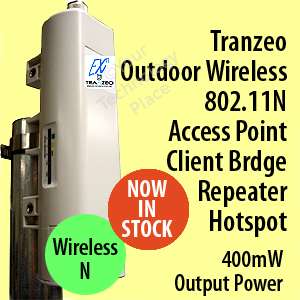 Tranzeo EX2 8 Outdoor Access Point Bridge Repeater CPE 802.11N  