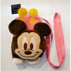  Disney Mickey Mouse Plush Pouch with Neck Strap 