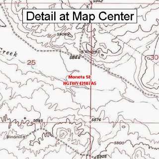  USGS Topographic Quadrangle Map   Moneta SE, Wyoming 