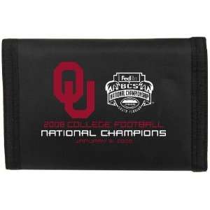  Oklahoma Sooners BCS National Champions 2008 Black Nylon 