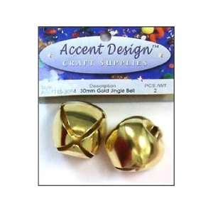  Accent Design Jingle Bell 30mm 2pc Gold