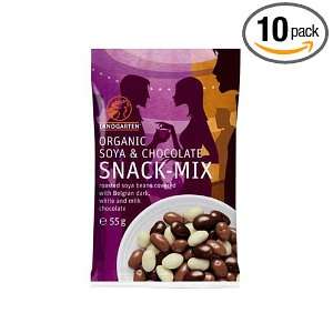 Landgarten Organic Soy and Chocolate Snack Mix, 1.94 Ounce (Pack of 10 