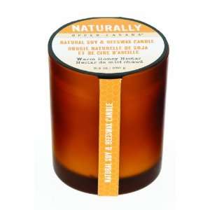 Upper Canada Soap Naturally Beeswax Candle, Warm Honey Nectar, 9.5 