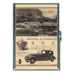 Rolls Royce 1920s Vintage Ad ID Holder, Cigarette Case or Wallet MADE 